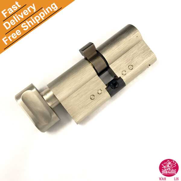 Euro Door Lock Cylinder Core Lock Brass & Nickle Thumb turn Lock Cylinder With Custom Logo Key