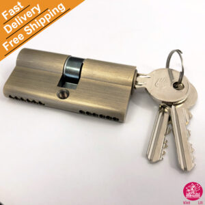 Euro Profile Cylinder Lock - Brass Finish - Standard Security