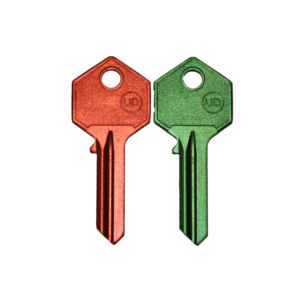 Aluminum alloy key blanks with different colors and custom logo
