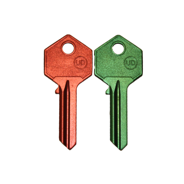 Aluminum alloy key blanks with different colors and custom logo