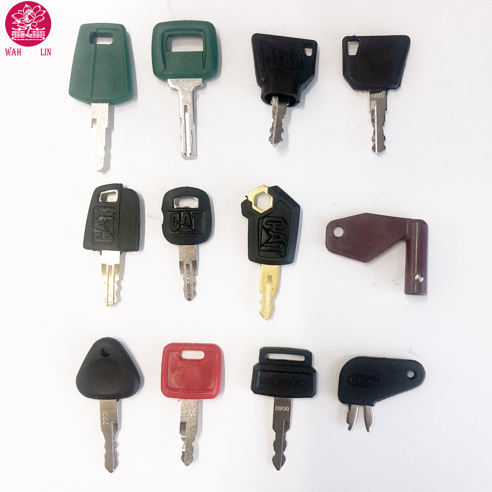 High quality heavy equipment plastic head ignition key set/12keys