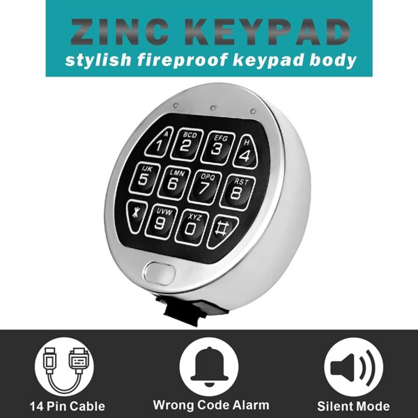 Electronic Digital Keypad Lock for Safes Swing Bolt Safe Lock UL Listed Footprint to Replace S&G, LaGard, Securam - Image 3