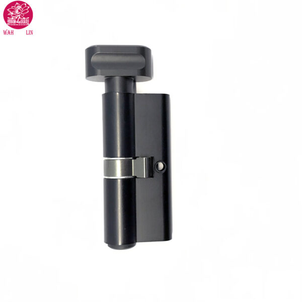 Solid Brass Turn Lock Cylinder in Black Color 70mm Door Lock - Image 3
