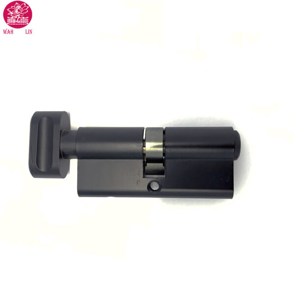 Solid Brass Turn Lock Cylinder in Black Color 70mm Door Lock - Image 2