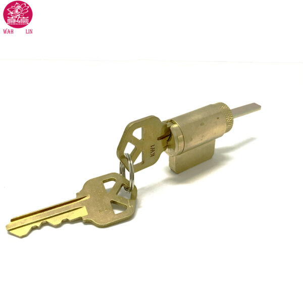 Tumbler Mortise Cylinder with 6 Pin Tumbler Key In Knob Brass Lock Cylinder