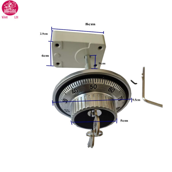Mechanical Combination Safe Lock With Key For ATM Bank - Image 2