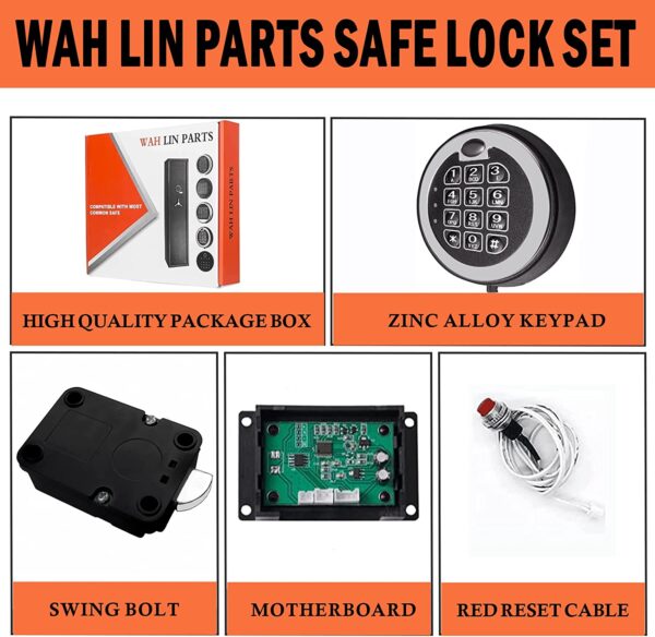 Gun Safe Lock With Swing Bolt Satin Chrome Replace S&G - Image 2