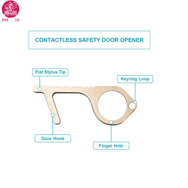 Contactless Handle Key - Elevator Handle Key - Hand Hygiene Portable Antimicrobial Brass Door Opener - Image 2