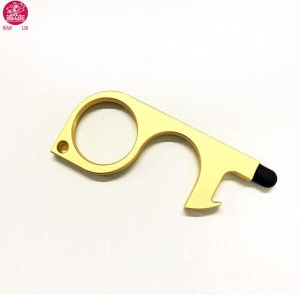 Door Opener Handheld Clean Copper Key - No Touch Hand Tool - Image 2