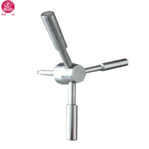 3 Spoke Gun Safe Handle with Chrome Finish / Safe Box Handle, Fireproof Handle