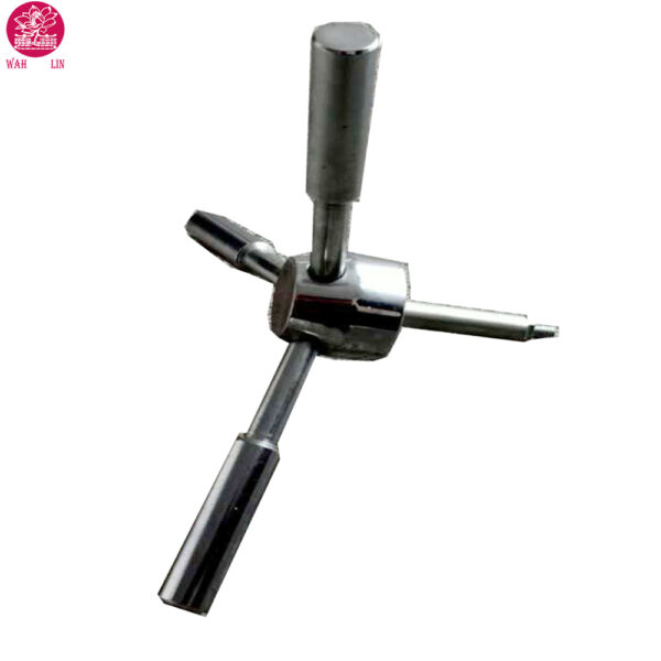 3 Spoke Gun Safe Handle with Chrome Finish / Safe Box Handle, Fireproof Handle - Image 4