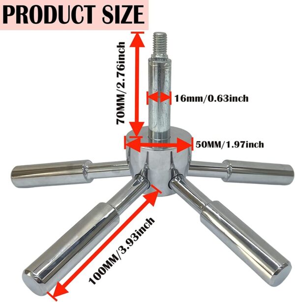 5 Spoke Gun Safe Handle with Chrome Finish / Safe Box Handle, Fireproof Handle - Image 4