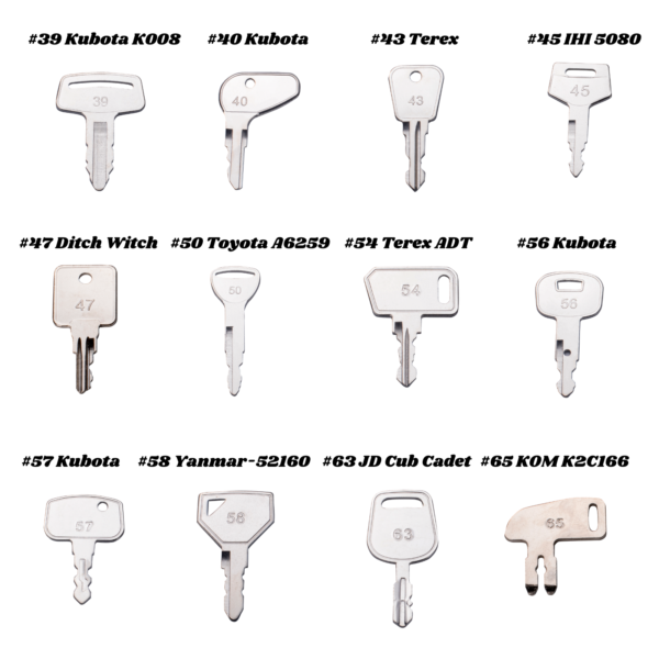 Master 67 Keys Ignition Set For Heavy Equipment & Construction Fits Many Brands - Image 4