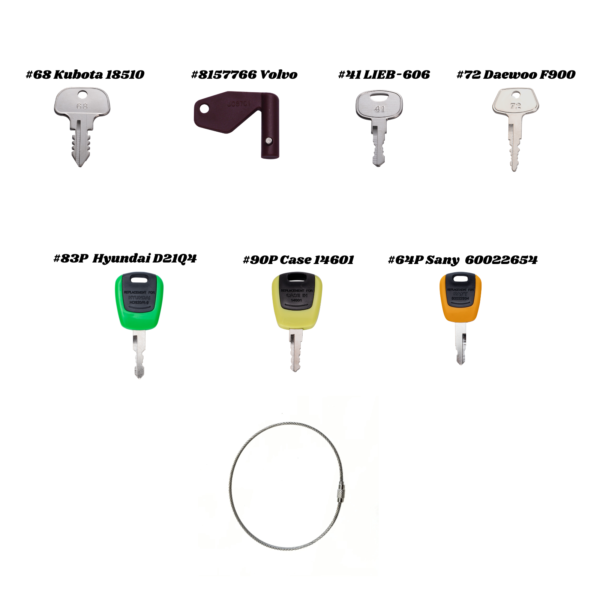 Master 67 Keys Ignition Set For Heavy Equipment & Construction Fits Many Brands - Image 7