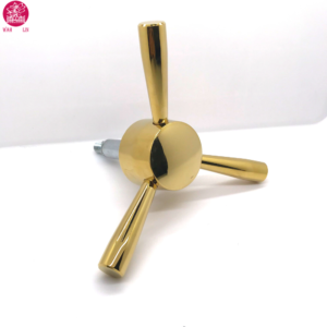 3 Spoke Gold Finish Handle for Strong Safes & Vault Doors