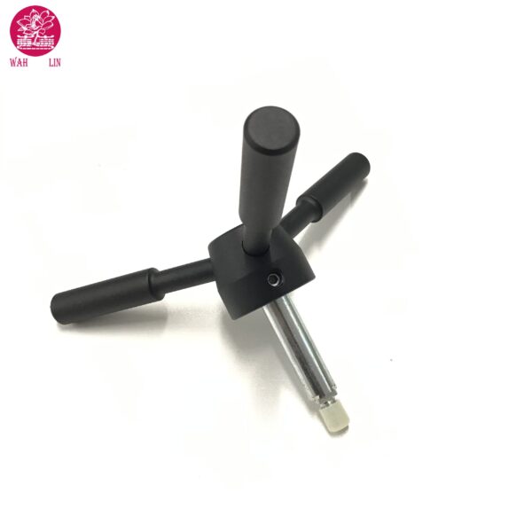 Black Chrome Finish Gun Safe 3 Spoke Handle - Image 3