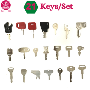 21 Keys Master Plant Key Set Digger Excavator Plant Dumper - Bomag JCB CAT Terex