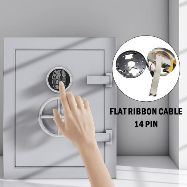 SAFE ELECTRONIC LOCK SOLENOID LOCK & 2 MASTER KEY OVERRIDE W/ CHROME KEYPAD - Image 5