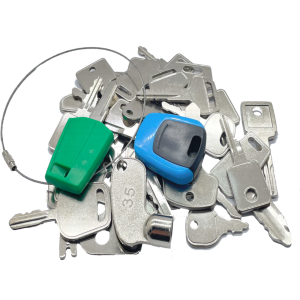 36 Heavy Equipment Key Set, Precut Master Set on Cable Keychain, Construction Operator Key Set for Heavy Machinery Fits Caterpillar Bobcat Case Crown Deere & More - Image 3