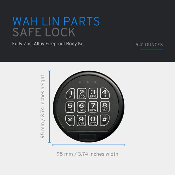Gun Safe Lock Replacement Black Keypad with Solenoid Lock,Safe Electronic Lock for Most Common Safes - Image 5