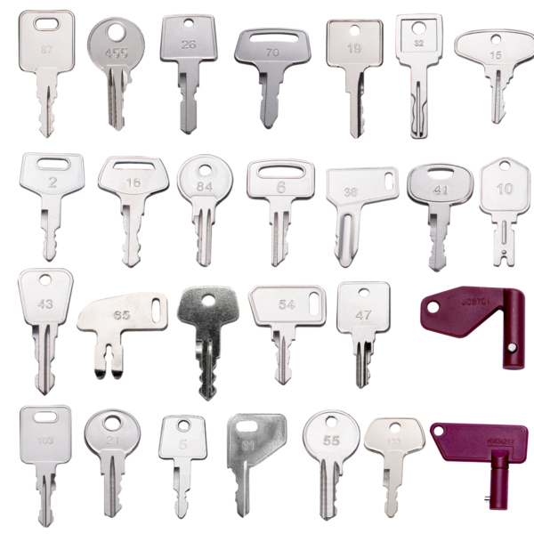 55 Premium Master Heavy Equipment Keys Set, Universal Construction Worker Equipment Spare Parts, Fits Caterpillar CAT Case JCB John Deere Kubota Komatsu Hyster Crown Takeuchi & More - Image 2