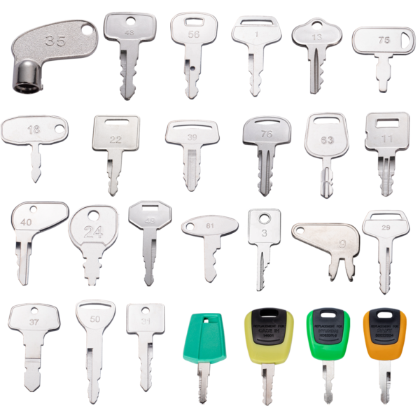 55 Premium Master Heavy Equipment Keys Set, Universal Construction Worker Equipment Spare Parts, Fits Caterpillar CAT Case JCB John Deere Kubota Komatsu Hyster Crown Takeuchi & More - Image 3