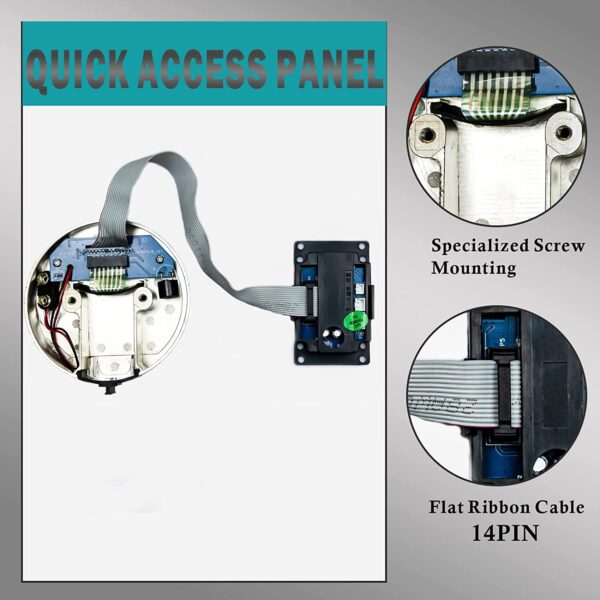 Gun Safe Lock Replacement Chrome Keypad Electronic Safe Lock with Swing Bolt for Most Safe Box Gun & Strong Vaults Door - Image 4