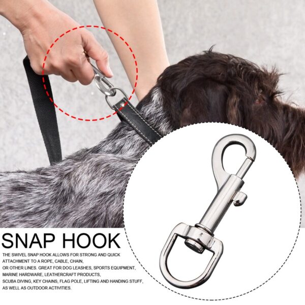 Eye Bolt Zinc Alloy Dog Rustproof Buckle Swivel Snap Hook Replacement Parts Hardware Single Ended Marine Pet Leashes Sports x 50pcs - Image 5