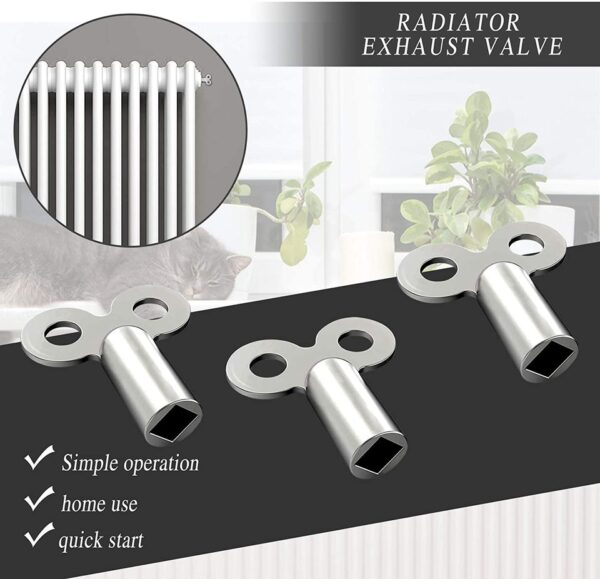 The Extended Exhaust Valve Key is Used for All Heating/Radiator Switch Buttons, The Valve Key is Made of Zinc Alloy Material - Image 3