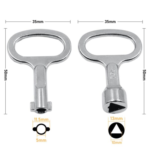 Universal Key Multifunction Wrench Metro Trains Key Lock Elevator Door Key Electric Cabinet Keys Single key - Image 4