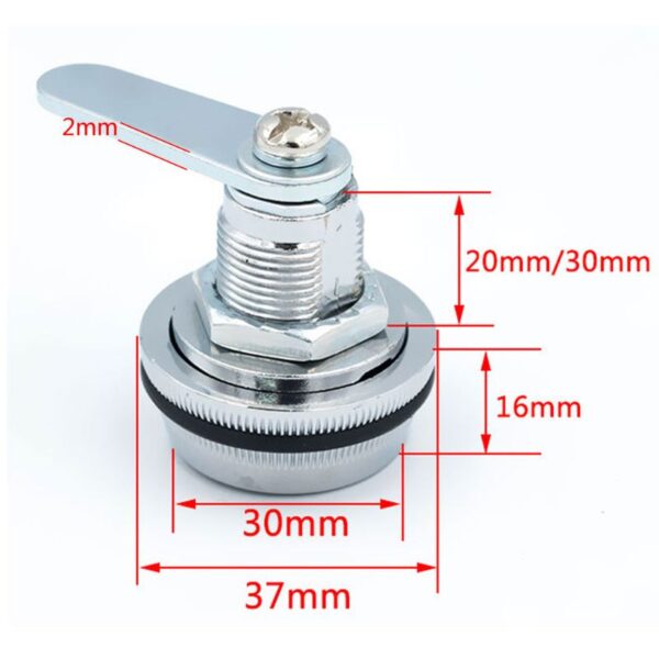 3-Digit Combination Mailbox Lock 7/8" Rotary Tongue Cam Lock for Cabinet Drawer - Image 6