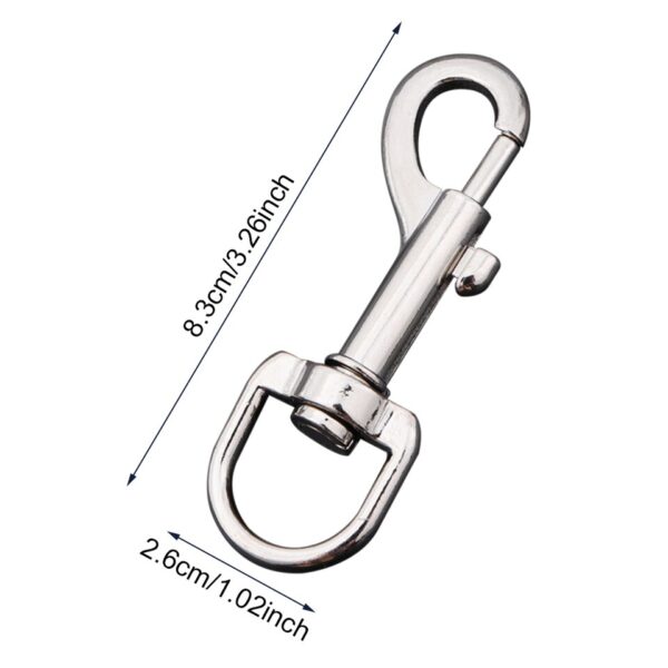 Eye Bolt Zinc Alloy Dog Rustproof Buckle Swivel Snap Hook Replacement Parts Hardware Single Ended Marine Pet Leashes Sports x 50pcs - Image 3