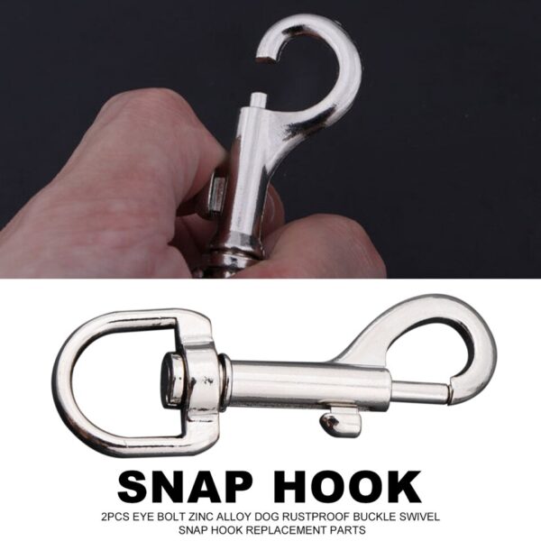 Eye Bolt Zinc Alloy Dog Rustproof Buckle Swivel Snap Hook Replacement Parts Hardware Single Ended Marine Pet Leashes Sports x 50pcs - Image 6