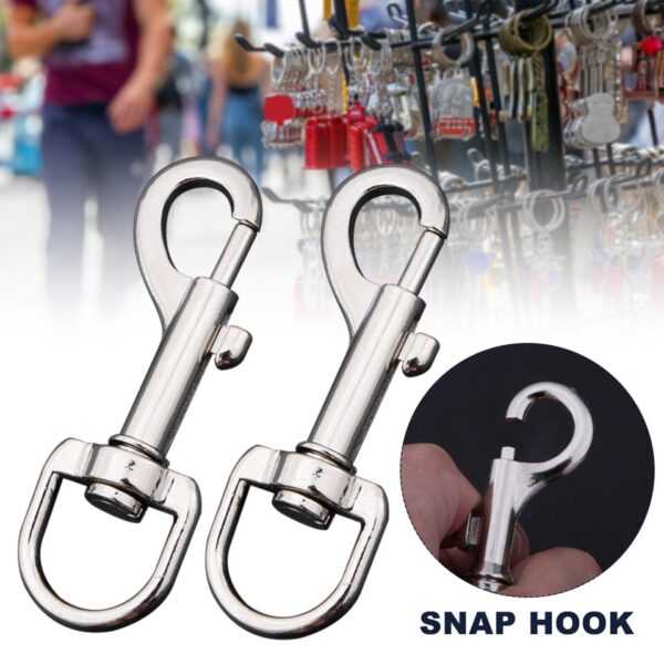 Eye Bolt Zinc Alloy Dog Rustproof Buckle Swivel Snap Hook Replacement Parts Hardware Single Ended Marine Pet Leashes Sports x 50pcs - Image 2