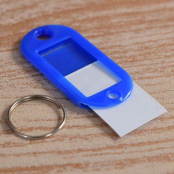 Plastic Custom Split Ring ID Key Name Suitcase Identifier Tags Labels Chains Numbered Baggage Luggage Travel Accessories x 10pcs - Image 6