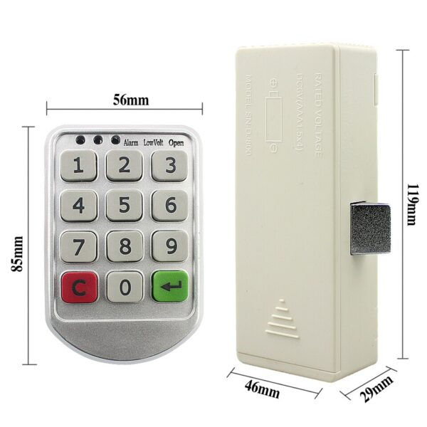 Smart digital password drawer lock cabinet door lock wardrobe lock electronic door lock free wiring - Image 5