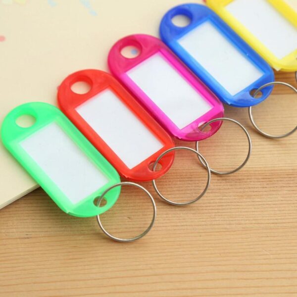 Plastic Custom Split Ring ID Key Name Suitcase Identifier Tags Labels Chains Numbered Baggage Luggage Travel Accessories x 10pcs - Image 5