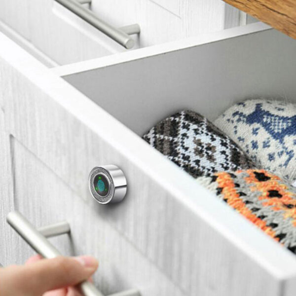 Zinc Alloy Smart Fingerprint Lock Drawer Lock Wardrobe Cabinet Lock Electronic Lock Office Fingerprints - Image 4