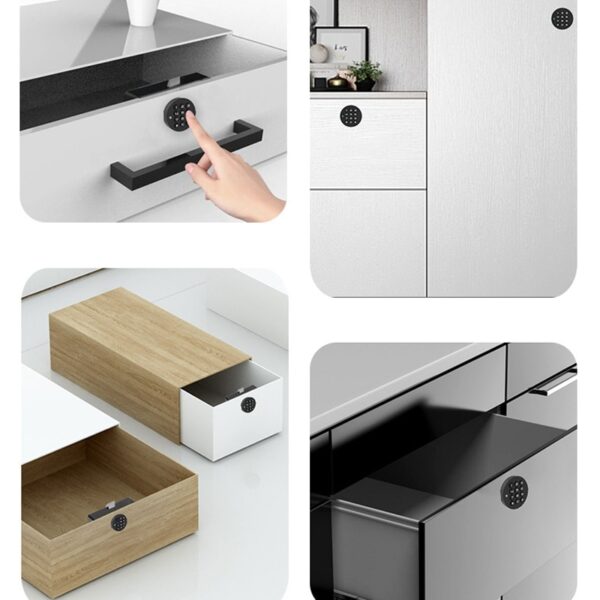 Password Lock Drawer Smart Door Lock Anti-theif Mini Code Locker Wardrobe Gym Cabinet Electronic File Lock USB Backup Key - Image 4