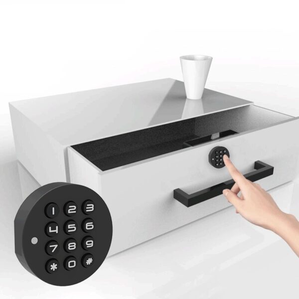 Password Lock Drawer Smart Door Lock Anti-theif Mini Code Locker Wardrobe Gym Cabinet Electronic File Lock USB Backup Key - Image 3