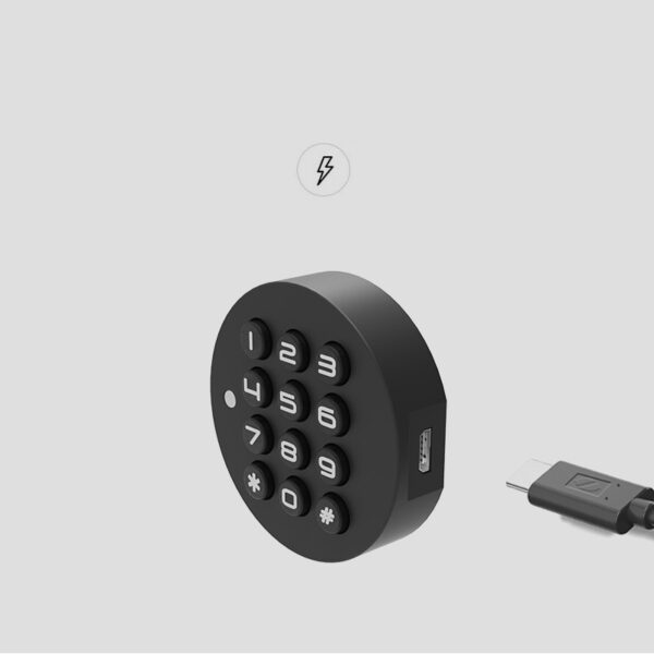 Password Lock Drawer Smart Door Lock Anti-theif Mini Code Locker Wardrobe Gym Cabinet Electronic File Lock USB Backup Key - Image 2