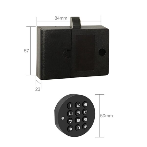 Password Lock Drawer Smart Door Lock Anti-theif Mini Code Locker Wardrobe Gym Cabinet Electronic File Lock USB Backup Key - Image 7
