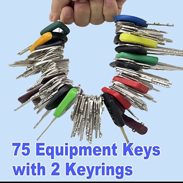 Heavy Equipment Keys Master Set of 75 with Bobcat and JD Construction Operator Keys, Also Fits Case JLG JCB Kubota Komatsu Toyota Volvo Caterpillar Hyster Key and Many More - Image 5