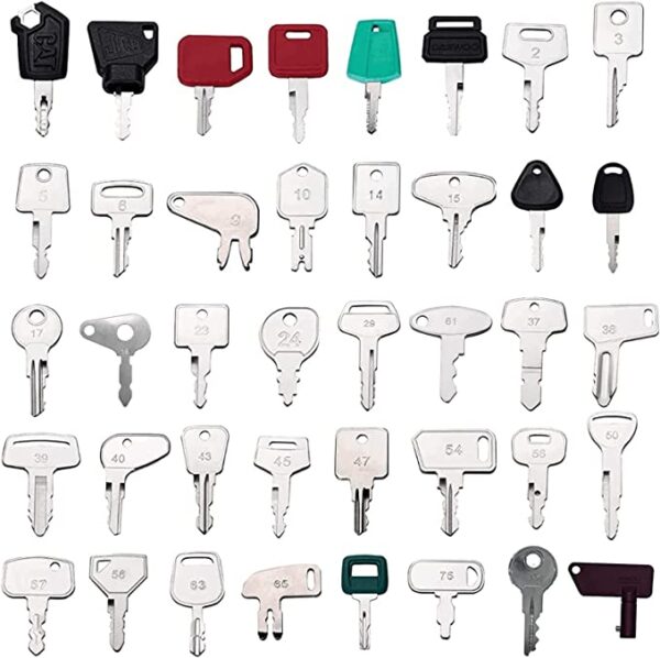 Heavy Equipment Keys Master Set of 75 with Bobcat and JD Construction Operator Keys, Also Fits Case JLG JCB Kubota Komatsu Toyota Volvo Caterpillar Hyster Key and Many More - Image 2
