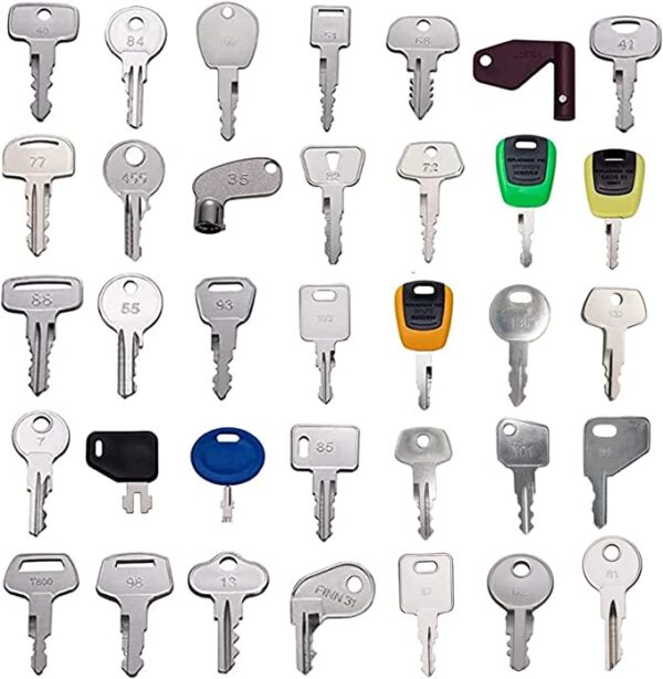 Heavy Equipment Keys Master Set of 75 with Bobcat and JD Construction Operator Keys, Also Fits Case JLG JCB Kubota Komatsu Toyota Volvo Caterpillar Hyster Key and Many More - Image 3