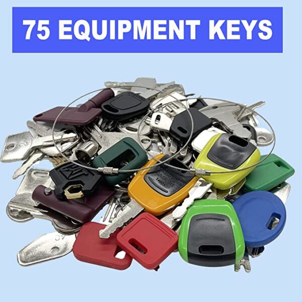 Heavy Equipment Keys Master Set of 75 with Bobcat and JD Construction Operator Keys, Also Fits Case JLG JCB Kubota Komatsu Toyota Volvo Caterpillar Hyster Key and Many More - Image 6