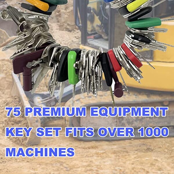 Heavy Equipment Keys Master Set of 75 with Bobcat and JD Construction Operator Keys, Also Fits Case JLG JCB Kubota Komatsu Toyota Volvo Caterpillar Hyster Key and Many More - Image 4