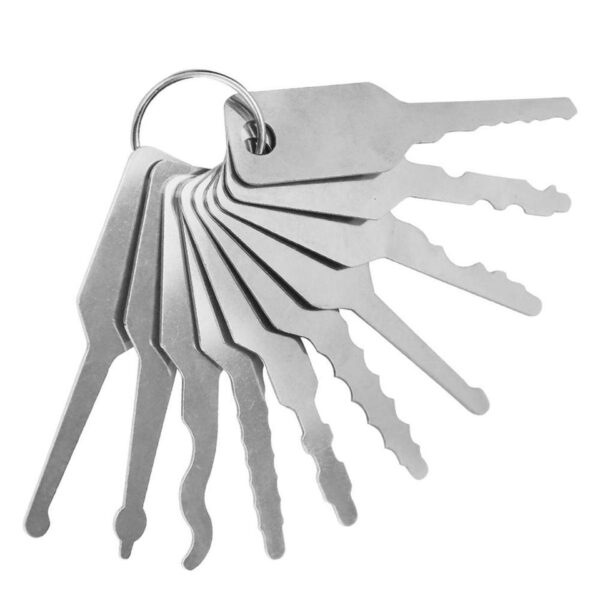 10pcs Universal 10 In 1 Metal Key  Chain Stable Wear-resistant High Reliability Key Replacement Auto Car Accessories Parts hot - Image 2