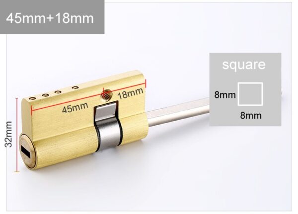 Special lock core for automatic fingerprint lock cylinder  ,With tail,C-Class core ,2keys,Anti-theft door emergency lock core - Image 12