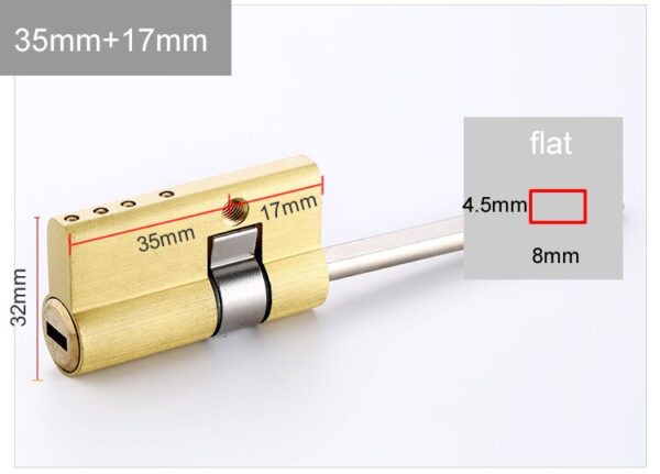Special lock core for automatic fingerprint lock cylinder  ,With tail,C-Class core ,2keys,Anti-theft door emergency lock core - Image 8